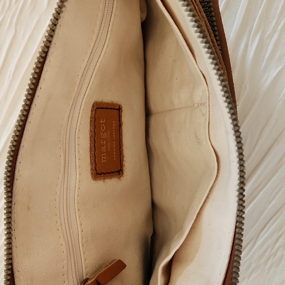 Margot Tan Leather Crossbody Bag - Picture 11 of 14